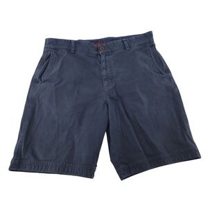 Robert Graham Mens Navy Blue Chino Shorts Size 36 Classic Fit Cotton 9"